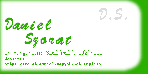 daniel szorat business card